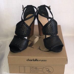 NEW! Black ankle strap heels